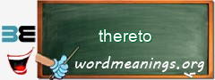 WordMeaning blackboard for thereto
